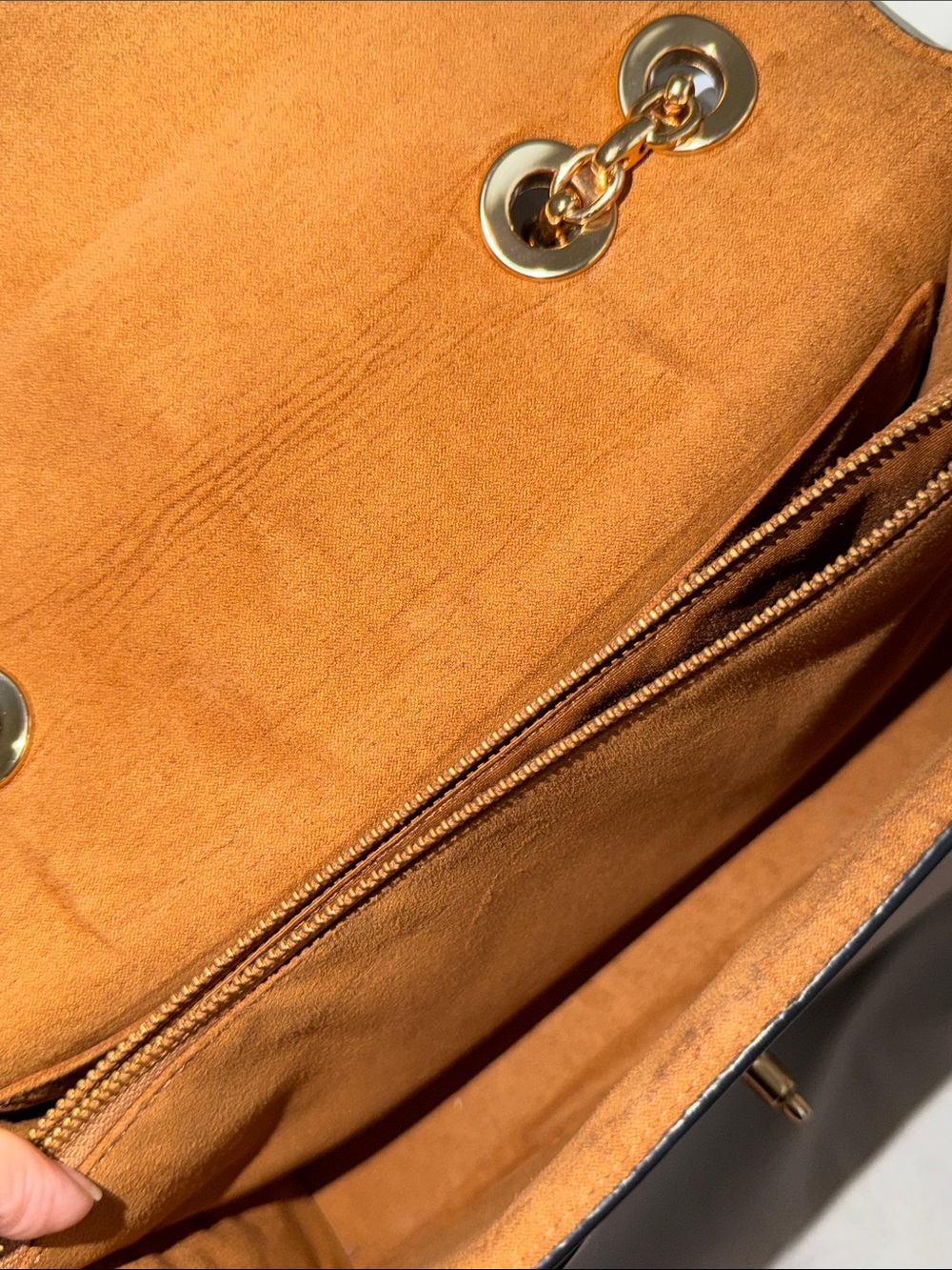 Coach Colorblock Shoulder Bag in Brown, Cream and Tan - Picture 5 of 7